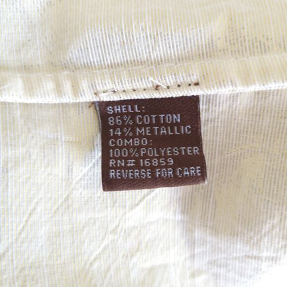 J. McLaughlin Button Front Shirt Metallic Iridescent Career Women Small - Picture 11 of 12